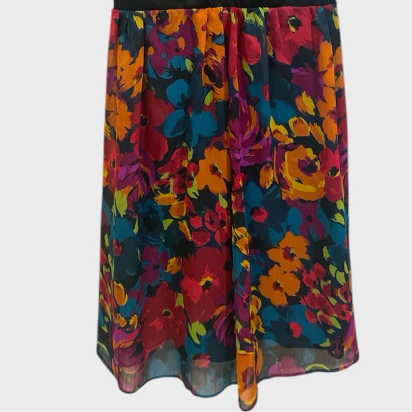 Twenty One  Deep V neck Multi color Floral Party Dress Size… - Picture 7 of 13